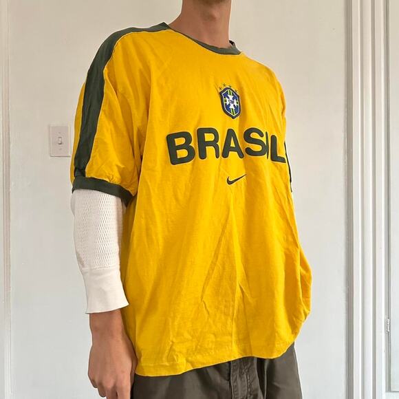 Vintage Y2K Brazil Brazil Soccer Futbol Graphic Jersey Shirt - Picture 8 of 8